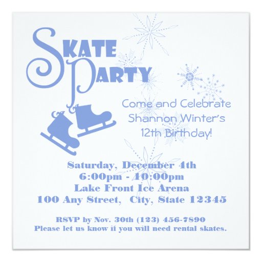 Ice Skating Scrapbook Paper