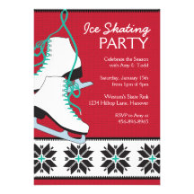 Ice Skating Party Invitations