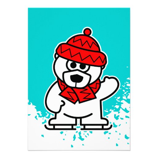 Ice skating party invitations | Custom invites