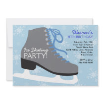 Ice Skating Party Invitations for boys