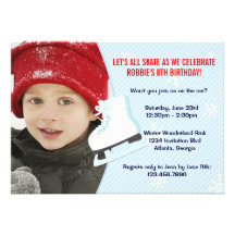 Ice Skating Party Photo Invite