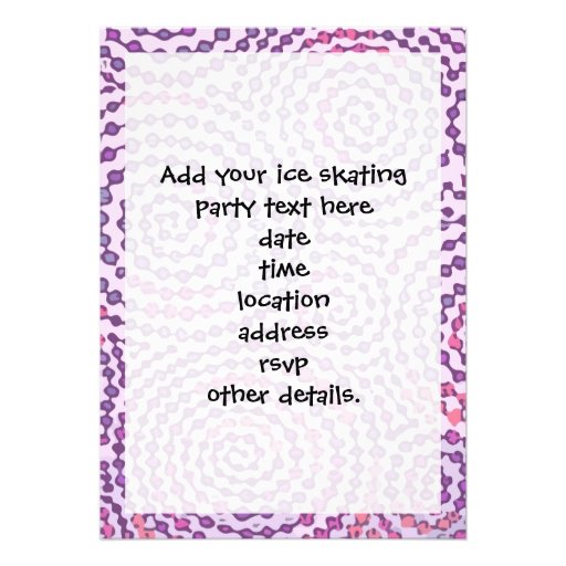 Ice Skating Party, Pink Skate Cards