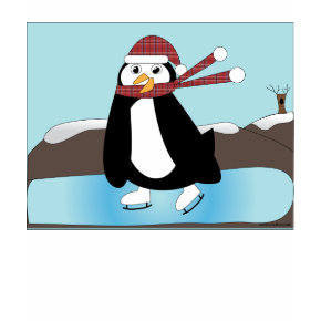 Ice Skating Penguin T-shirt shirt