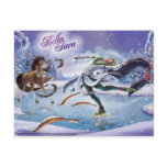 Ice Skating Post Card
