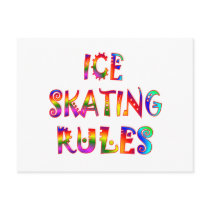 Ice Skating Rules postcards