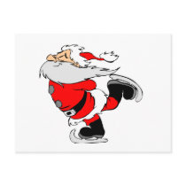 Ice Skating Santa postcards