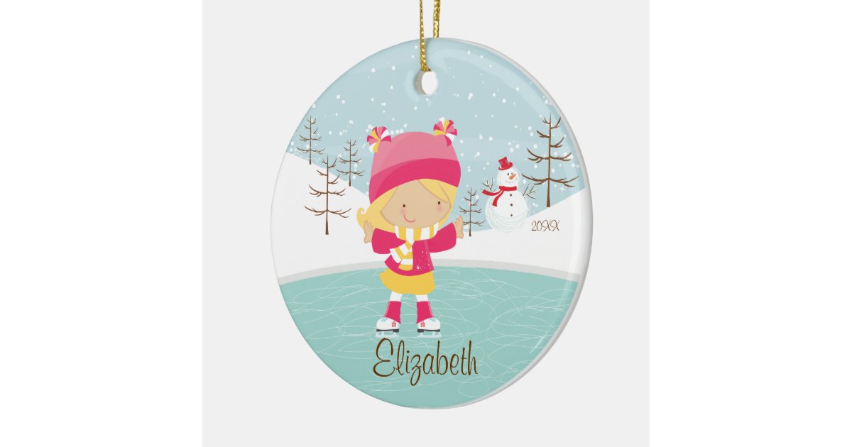 ice skating skater girl dated christmas ornament zazzle ice skating skater girl dated christmas ornament zazzle