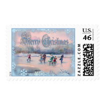 ICE SKATING & SNOWFLAKES by SHARON SHARPE postage by sharonsharpe ICE SKATING & SNOWFLAKES by SHARON SHARPE postage