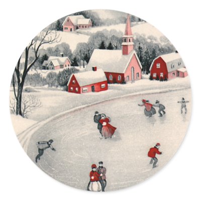 Ice Skating Stickers by Tchotchke