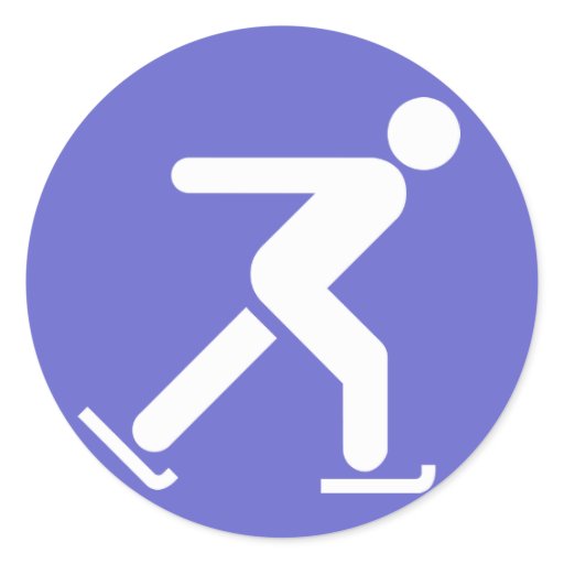 Ice Skating Symbol Sticker Zazzle