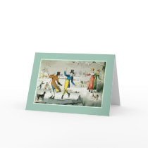Ice Skating,vintage cards