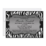 Ice White Wild Night Zebra Bachelorette Party Personalized Invitation