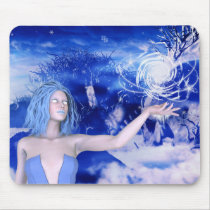 Ice Witch Human Female Mage RPG Mousepad by RuneTreeTavern Ice Witch Human Female Mage RPG Mousepad