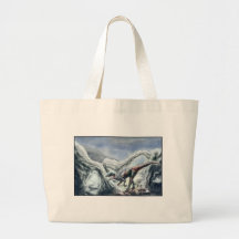 Ice Zombie Raptor Tote Bag