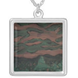 Iceberg At Sunset Mini Painting necklace