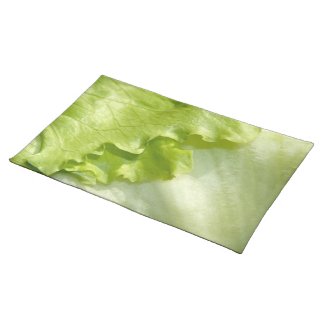 Iceberg lettuce leaf place mat