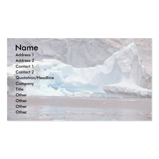 Icebergs, Antarctica Business Cards (front side)