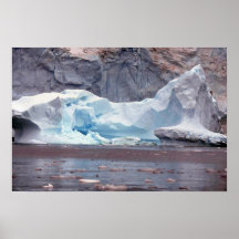 Icebergs, Antarctica Print