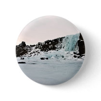 Icebound waterfall at Thingvellir buttons