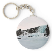 Icebound waterfall at Thingvellir keychains