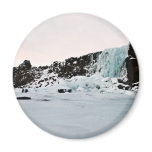 Icebound waterfall at Thingvellir Magnet