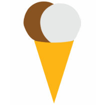 Icecream cone chocolate vanilla t-shirts