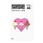 icecream love postage stamp