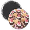 icecream sundae cupcakes magnet