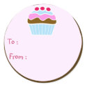 Iced Cupcake Gift Tag Sticker
