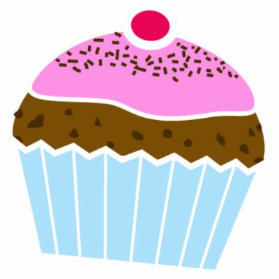 Iced Cupcake Sculpture Photo Cut Out by lilpumpkinhouse