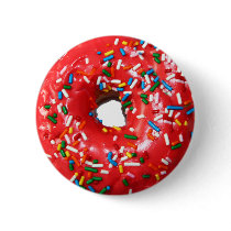 Iced Donut with Sprinkles Buttons by CarriesCamera Iced Donut with Sprinkles Buttons