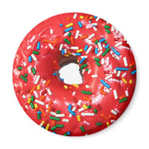 Iced Donut with Sprinkles Magnet by CarriesCamera Iced Donut with Sprinkles Magnet