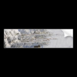 Iced fir tree with snow bumper stickers