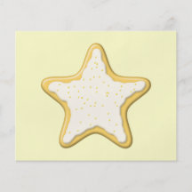 Iced Star Cookie. Yellow and Cream. Personalized Flyer