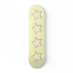 Iced Star Cookie. Yellow and Cream. Skate Board