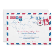 Iceland Air Mail Wedding Save The Date Personalized Invitation