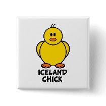 Iceland Chick buttons by chicktshirts8 Iceland Chick buttons