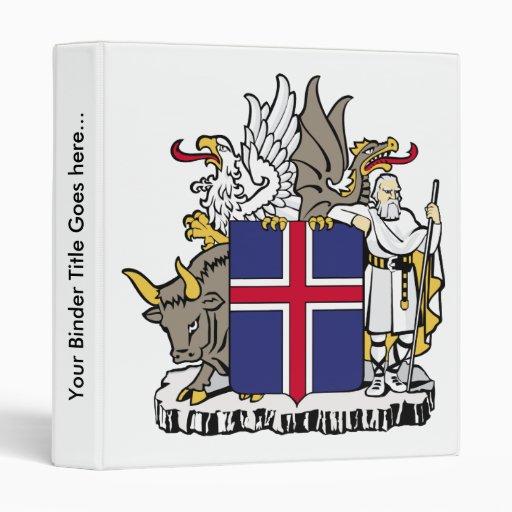 Iceland Coat of Arms detail Binders