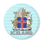 Iceland Coat of Arms Refrigerator Magnets