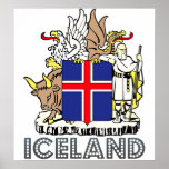Iceland Coat of Arms Poster