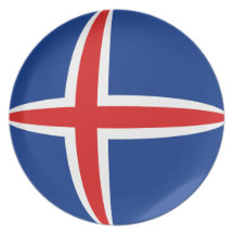 Iceland Fisheye Flag Plate