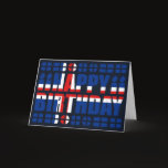 Iceland Flag Birthday Card