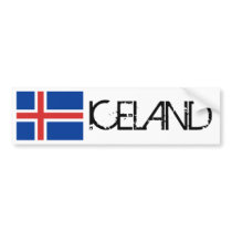 Iceland Flag Bumper Stickers