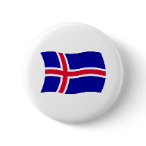 Iceland Flag Button by livingflags Iceland Flag Button