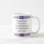 Iceland Flag-color Map Customizable Mug