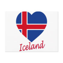 Iceland Flag Heart postcards