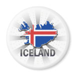 Iceland Flag Map 2.0 Refrigerator Magnets