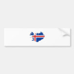 Iceland Flag Map full size Bumper Sticker