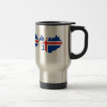 Iceland Flag Map full size Coffee Mugs