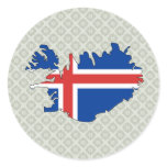 Iceland Flag Map full size Sticker